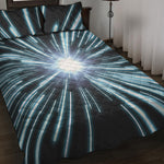 Blue Lightspeed Print Quilt Bed Set