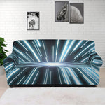 Blue Lightspeed Print Sofa Cover