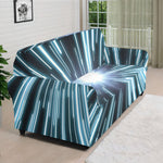 Blue Lightspeed Print Sofa Cover