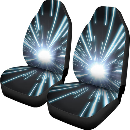 Blue Lightspeed Print Universal Fit Car Seat Covers