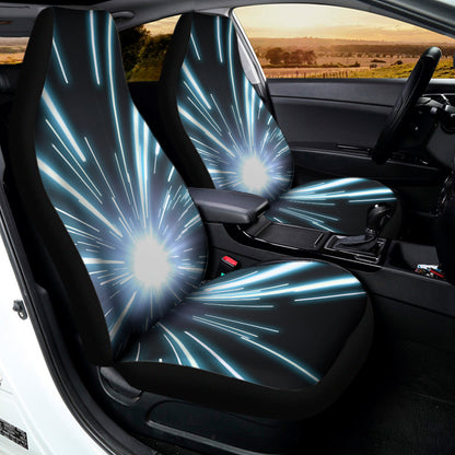 Blue Lightspeed Print Universal Fit Car Seat Covers
