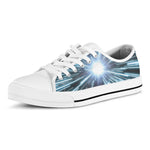 Blue Lightspeed Print White Low Top Shoes