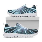 Blue Lightspeed Print White Sneakers