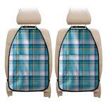 Blue Madras Pattern Print Car Seat Organizers