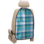 Blue Madras Pattern Print Car Seat Organizers