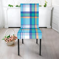 Blue Madras Pattern Print Dining Chair Slipcover