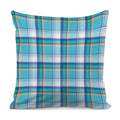Blue Madras Pattern Print Pillow Cover