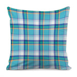 Blue Madras Pattern Print Pillow Cover