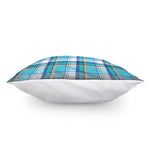 Blue Madras Pattern Print Pillow Cover
