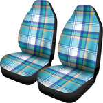 Blue Madras Pattern Print Universal Fit Car Seat Covers