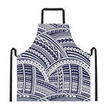 Blue Maori Polynesian Tattoo Print Apron