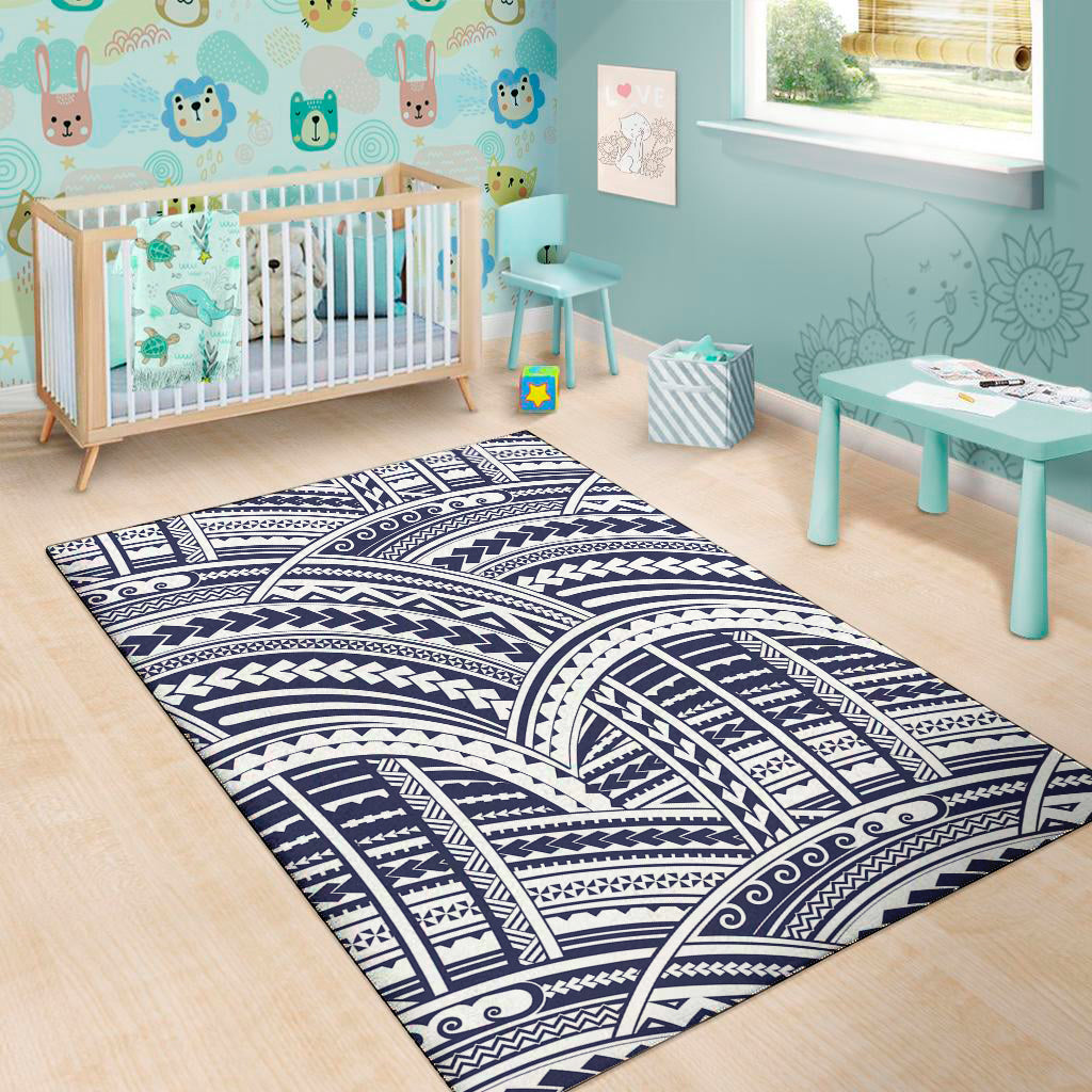 Blue Maori Polynesian Tattoo Print Floor Mat – GearFrost