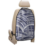 Blue Maori Polynesian Tattoo Print Car Seat Organizers