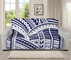 Blue Maori Polynesian Tattoo Print Futon Protector