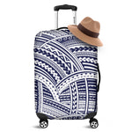 Blue Maori Polynesian Tattoo Print Luggage Cover