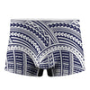 Blue Maori Polynesian Tattoo Print Men's Boxer Briefs