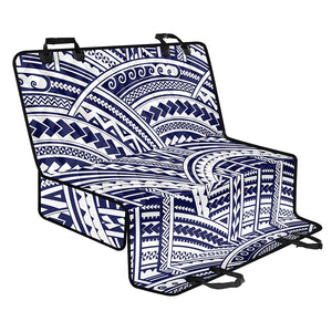 Blue Maori Polynesian Tattoo Print Pet Car Back Seat Cover