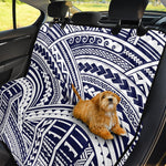 Blue Maori Polynesian Tattoo Print Pet Car Back Seat Cover