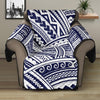 Blue Maori Polynesian Tattoo Print Recliner Protector