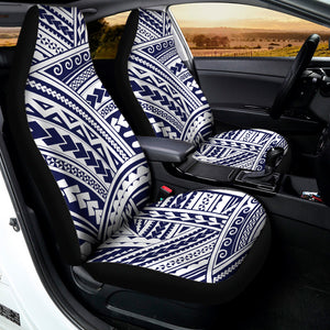 Blue Maori Polynesian Tattoo Print Universal Fit Car Seat Covers