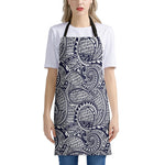 Blue Maori Polynesian Tribal Print Apron