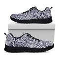 Blue Maori Polynesian Tribal Print Black Running Shoes