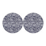 Blue Maori Polynesian Tribal Print Car Coasters