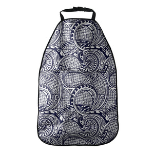 Blue Maori Polynesian Tribal Print Car Seat Organizers