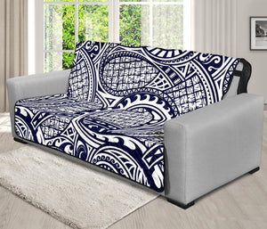 Blue Maori Polynesian Tribal Print Futon Protector