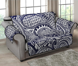 Blue Maori Polynesian Tribal Print Loveseat Protector