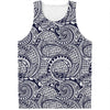 Blue Maori Polynesian Tribal Print Men's Tank Top