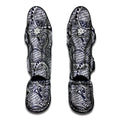 Blue Maori Polynesian Tribal Print Muay Thai Shin Guards