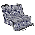 Blue Maori Polynesian Tribal Print Pet Car Back Seat Cover