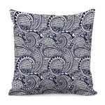Blue Maori Polynesian Tribal Print Pillow Cover