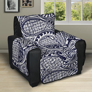 Blue Maori Polynesian Tribal Print Recliner Protector