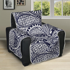 Blue Maori Polynesian Tribal Print Recliner Protector