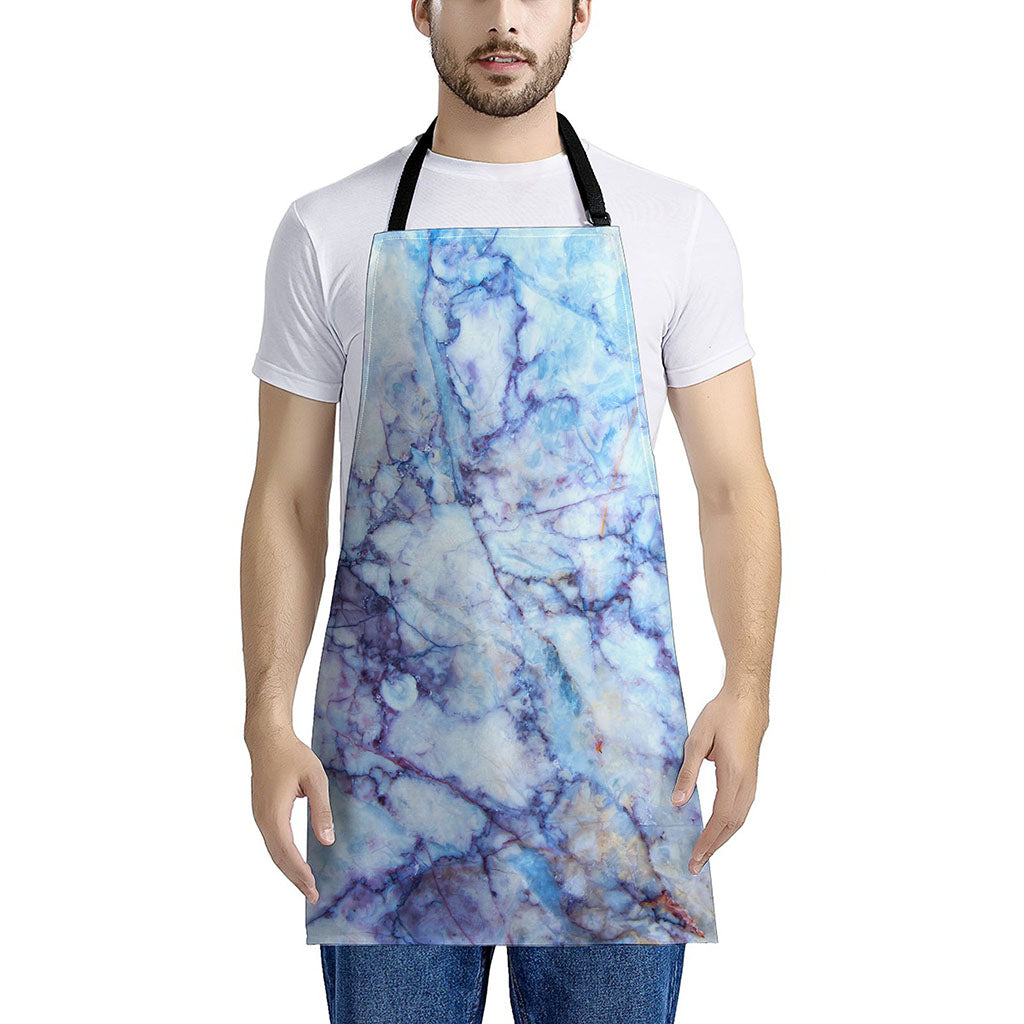 Blue Marble Print Apron