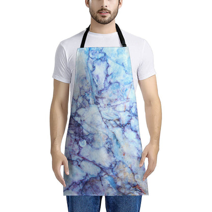 Blue Marble Print Apron