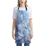 Blue Marble Print Apron