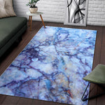 Blue Marble Print Area Rug GearFrost