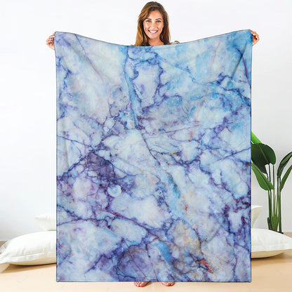 Blue Marble Print Blanket