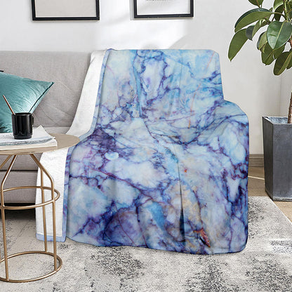 Blue Marble Print Blanket