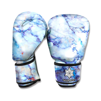 Blue Marble Print Boxing Gloves