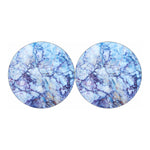 Blue Marble Print Car Coasters
