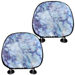 Blue Marble Print Car Headrest Covers
