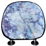 Blue Marble Print Car Headrest Covers