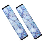 Blue Marble Print Car Seat Belt Covers