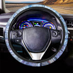 Blue Marble Print Car Steering Wheel Cover