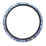 Blue Marble Print Car Steering Wheel Cover