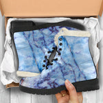 Blue Marble Print Comfy Boots GearFrost